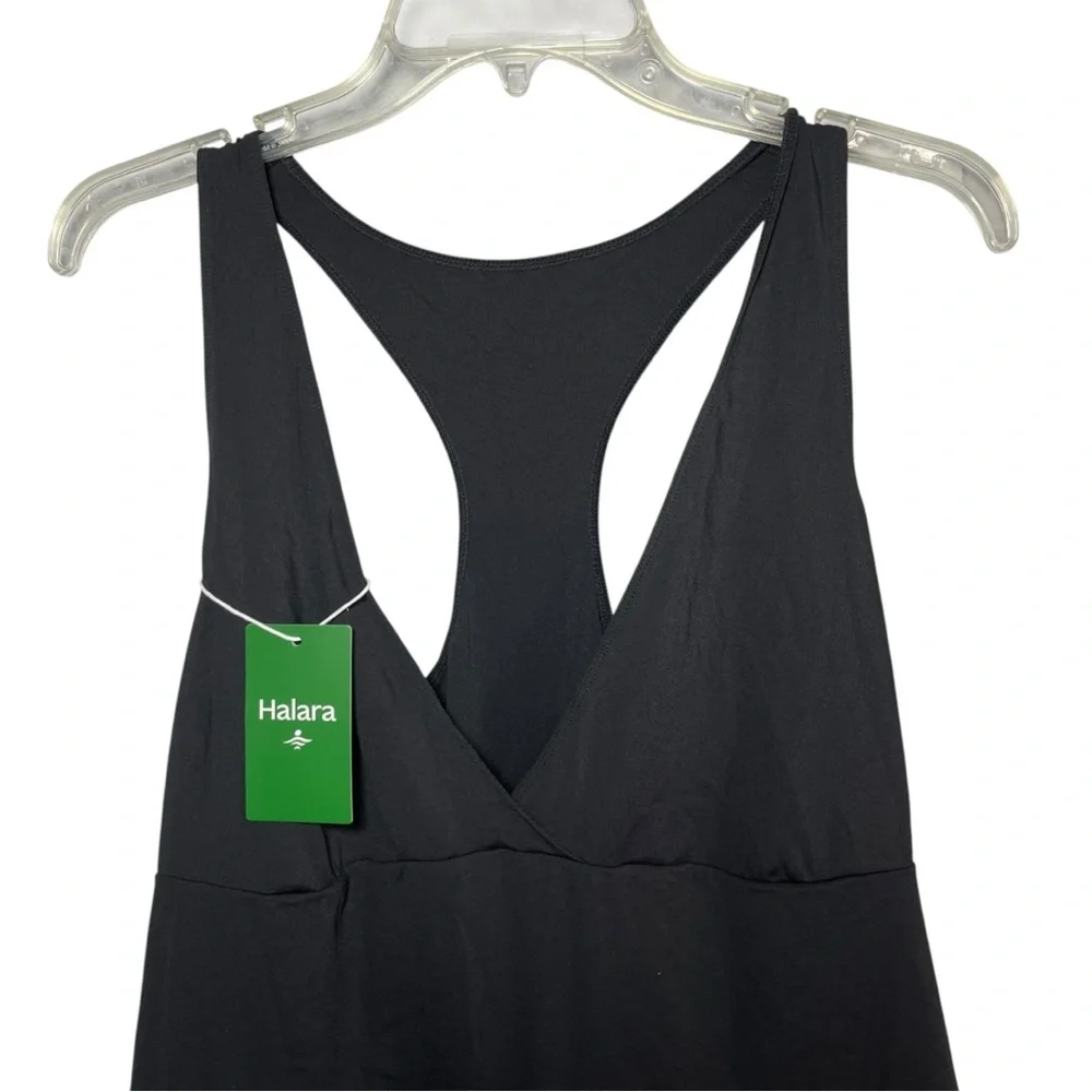 NWT Halara deep V neck  racer back  romper dress with  short sz 2X - Picture 3 of 12